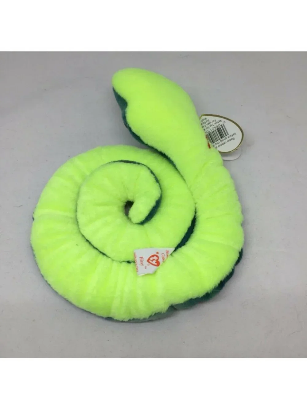 Ty Beanie Baby Hissy Snake Green Plush Stuffed Animal Retired W Tag April 4 1997